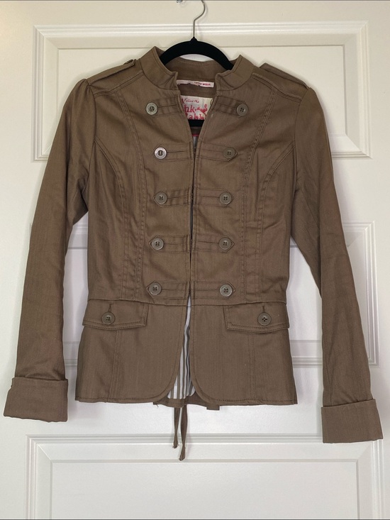 Tally Weijl Jackets & Blazers - RARE Vintage Utility Military-Style Tan Jacket